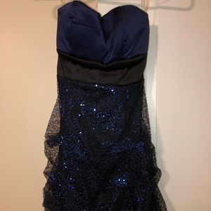 short navy and black dress